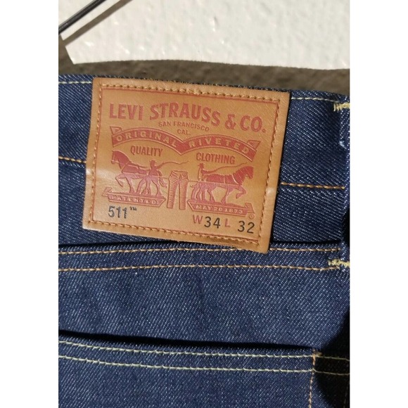 Levi's White Cone Denim Red Line Dark Indigo Jeans men's size 34 W x 32 L USA - Picture 4 of 10